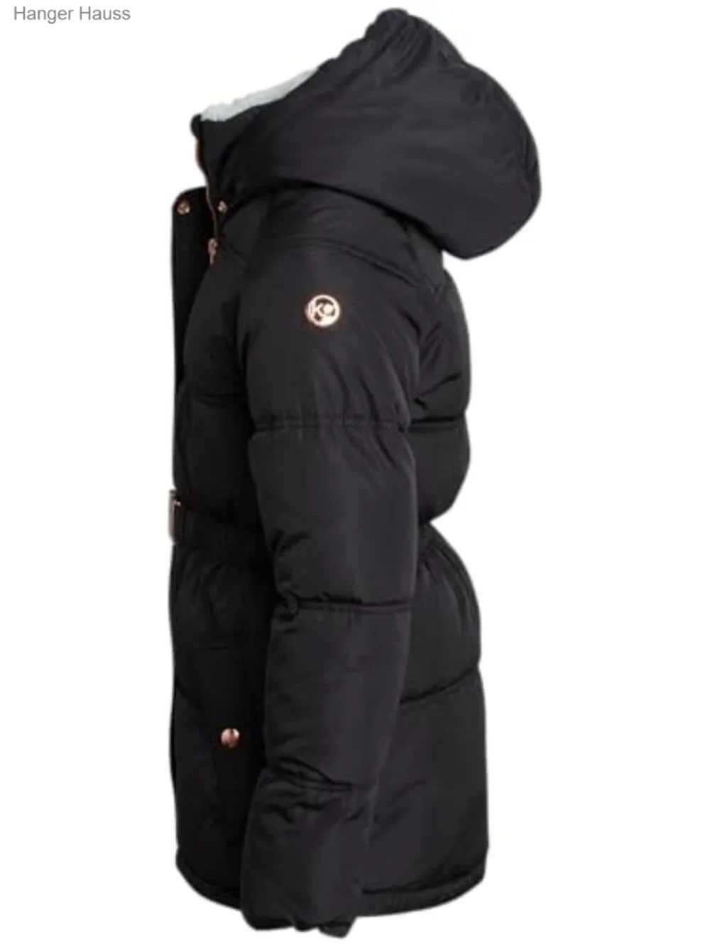 Girls Quilted Puffer Jacket Sherpa-Lined Belted Winter Coat Wind Resistant